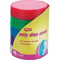 Staples® CD/DVD Round Case, Assorted Colors, 40/Pack (34385)