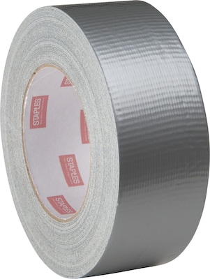Staples® Acrylic Utility Duct Tape, Silver, Standard Grade, 2 x 60 yrds, 1 Roll