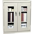 Sandusky 42H Counter Height Clearview Steel Storage Cabinet with 3 Shelves, Putty (CA2V361842-07)