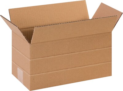 12 x 6 x 6 Multi-Depth Shipping Boxes, Brown, 25/ Bundle (MD1266)