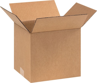9 x 8 x 8 Shipping Boxes, 32 ECT, Brown, 25/Bundle (988)