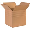 17Lx17Wx17H(D) Single-Wall Multi-Depth Corrugated Boxes; Brown, 25 Boxes/Bundle