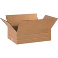 18Lx12Wx6H(D) Single-Wall Multi-Depth Corrugated Boxes; Brown, 25 Boxes/Bundle