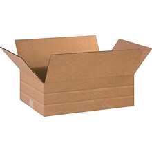18 x 12 x 6 Multi Depth Shipping Boxes, 32 ECT, Brown, 25 /Bundle (MD18126)