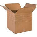 18Lx18Wx18H(D) Single-Wall Multi-Depth Corrugated Boxes; Brown, 20 Boxes/Bundle