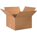 20Lx20Wx12H(D) Single-Wall Multi-Depth Corrugated Boxes; Brown, 15 Boxes/Bundle
