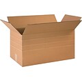 24Lx12Wx12H(D) Single-Wall Multi-Depth Corrugated Boxes; Brown, 25 Boxes/Bundle