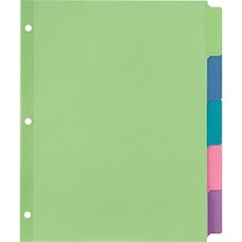 Staples Tab Writable Dividers, Multicolor, Large, 5 Tab Set (13512/23180)