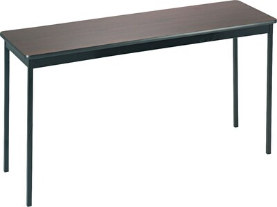 Barricks Woodgrain Laminate Utility Table, 30" x 60", Black/Walnut (UT1860WA)