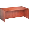 Basyx™ Hardwood Veneer Furniture Collection in Bourbon Cherry; Rectangular Desk Shell, 72Wx36D