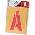 Chartpak Painting Stencil Numbers/Letters, 6, Yellow (CHA01575)