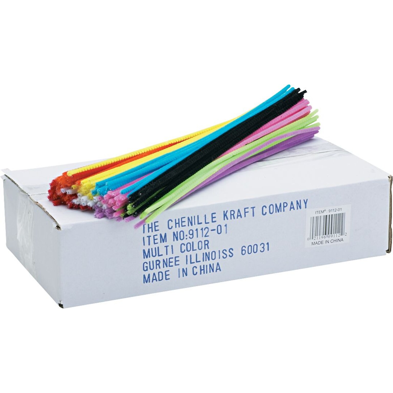 Chenille Kraft Company Regular Stems, Classroom Pack, Assorted Colors, Craft Supplies, 12 x 4mm, 1,000 Stems/Pk (911201X)