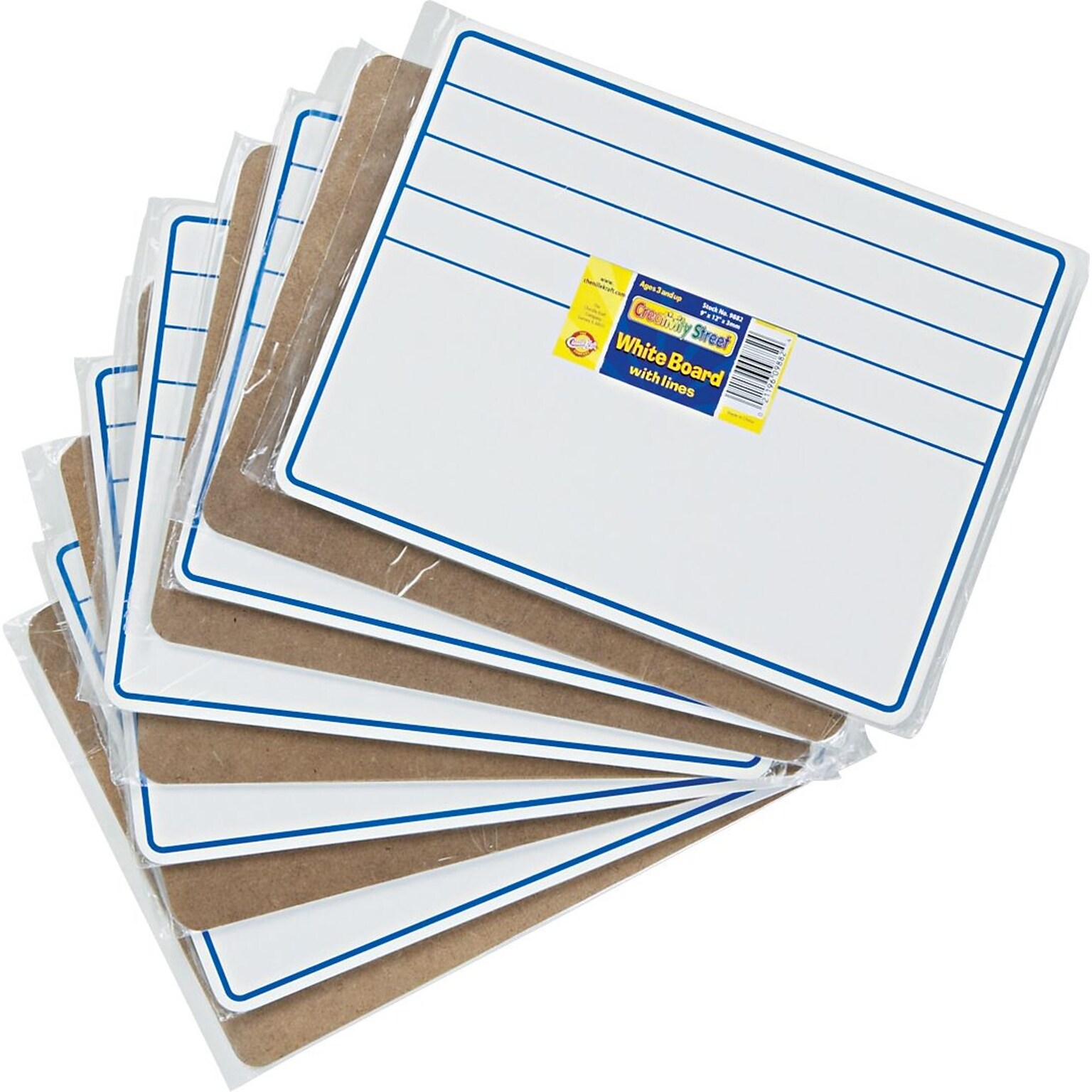 Creativity Street® Dry Erase Student Boards, Blue/White, 9 X 12, 10/Set (9882-10)