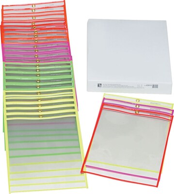 Shop Ticket Holder, Clear Front and Back for 9 x 12 Insert, 25 per Box (43910)