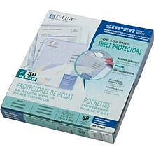 C-Line Top Load Sheet Protector, Super Heavyweight, Clear, 11 x 8 1/2, 50/Bx (61003)