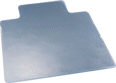Deflect-O ExecuMat Carpet Chair Mat with Lip, 45 x 53, High-Pile, Clear (CM17233)