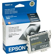 Epson T054 Photo Black Standard Yield Ink Cartridge, Prints Up to 400 Pages (T054120)