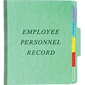 Esselte Pendaflex Top-Tab Classification Style Personnel Folders, Recycled, Green, 9 1/2 x 11 3/4