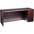 HON® 10700 Series with Full-Height Pedestals in Mahogany, Single Right Pedestal Credenza