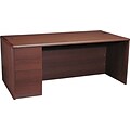 HON® 10700 Series Office Suite in Mahogany, Single Left Pedestal Desk