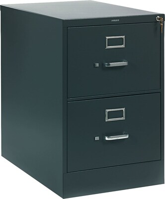 HON® 310 Series Vertical File Cabinet, Legal, 2-Drawer, Charcoal, 26 1/2D