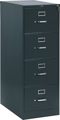 HON 310 Series Vertical File Cabinet, Legal, 4-Drawer, Charcoal, 26 1/2D (314CPS)
