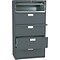 HON® Brigade 600 Series Lateral File Cabinet, A4/Legal/Letter, 5-Drawer, Charcoal, 19 1/4D (685LS)