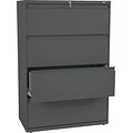 HON Brigade® 800 Series Lateral File, 4-Drawer, 53-1/4Hx36Wx19-1/4D, Charcoal
