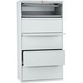 Hon® Brigade® 800 Series 5-Drawer Lateral File Cabinet, Light Gray, Letter and Legal (837646)