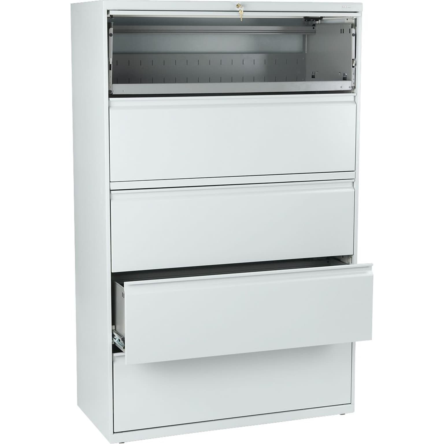 HON® Brigade™ 800 Series Lateral File Cabinet, 42 Wide, 5-Drawer, Light Gray