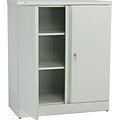 basyx™ by HON® Easy-to-Assemble 42 High, 3- Shelf Storage Cabinet, Light Gray