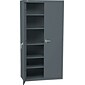 HON® Brigade 5-Shelf Storage Cabinet, Charcoal, 72"H x 36"W x 18 1/8"D