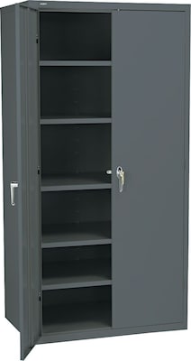 HON® Brigade 5-Shelf Storage Cabinet, Charcoal, 72H x 36W x 24 1/8D