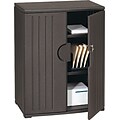 Iceberg® Officeworks® Polyethylene Storage Cabinet, Non-Assembled, 46Hx36Wx22D, Black