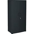 Iceberg® Officeworks® Polyethylene Storage Cabinet, Non-Assembled, 72Hx36Wx22D, Black