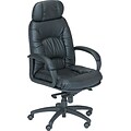 Alera™ Nico Series Executive Chairs with Faux Leather Upholstery; Black, High-Back