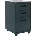 Alera 19 Deep, 3  Drawer Mobile Vertical File Cabinet, Black