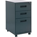 Alera 19 Deep, 3  Drawer Mobile Vertical File Cabinet, Charcoal