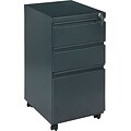 Alera 19 Deep, 3 Drawer Full Length Pull Mobile Vertical File Cabinet, Charcoal