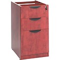 Alera® Valencia Series 3-Drawer Pedestal Exec File Cabinet, Med Cherry Fin, Lgl (VA532822MC)