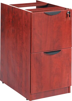 Alera® Valencia Series 2-Drawer Pedestal Exec File Cabinet, Med Cherry Fin, Lgl (VA542822MC)