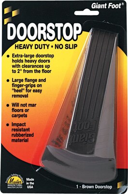 Master Giant Foot Rubber Doorstop, Brown, Each (00964)
