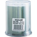 Maxell 648710 48x CD-R, Matte Silver Hub, Inkjet Printable, 100/Pack