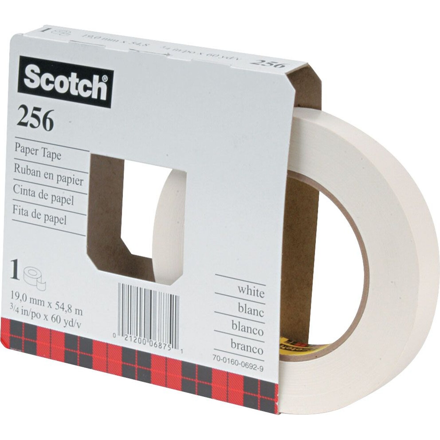 Scotch® White Paper Tape, 3/4 x 60 yds. (256)