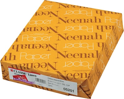 Neenah Classic® Linen Premium Writing Paper, Classic Natural White (NEE05201)