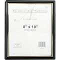 NuDell EZ Mount 8 x 10 Plastic Document Frame, Black with Gold Border  (11800)