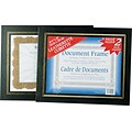 NuDell Plastic Certificate Frames, Leatherette, 2/Pack  (21202)