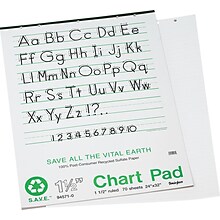 Pacon S.A.V.E Recycled Chart Pad, 24 x 32, 1 1/2 Ruling, 70 Sheets/Pad