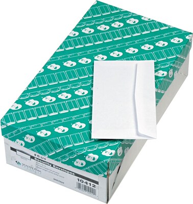 Quality Park Security Tinted #6 3/4 Business Envelope, 3 5/8 x 6 1/2, White, 500/Box (10412)