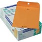 Quality Park Clasp & Moistenable Glue Catalog Envelope, 10 1/2" x 7 1/2", Brown, 100/Box (37875)